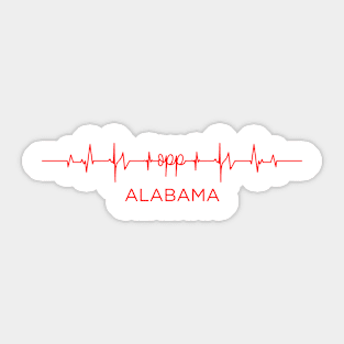 I Love Opp Alabama USA Heartbeat Funny T-Shirt For Men Women Custom Sticker